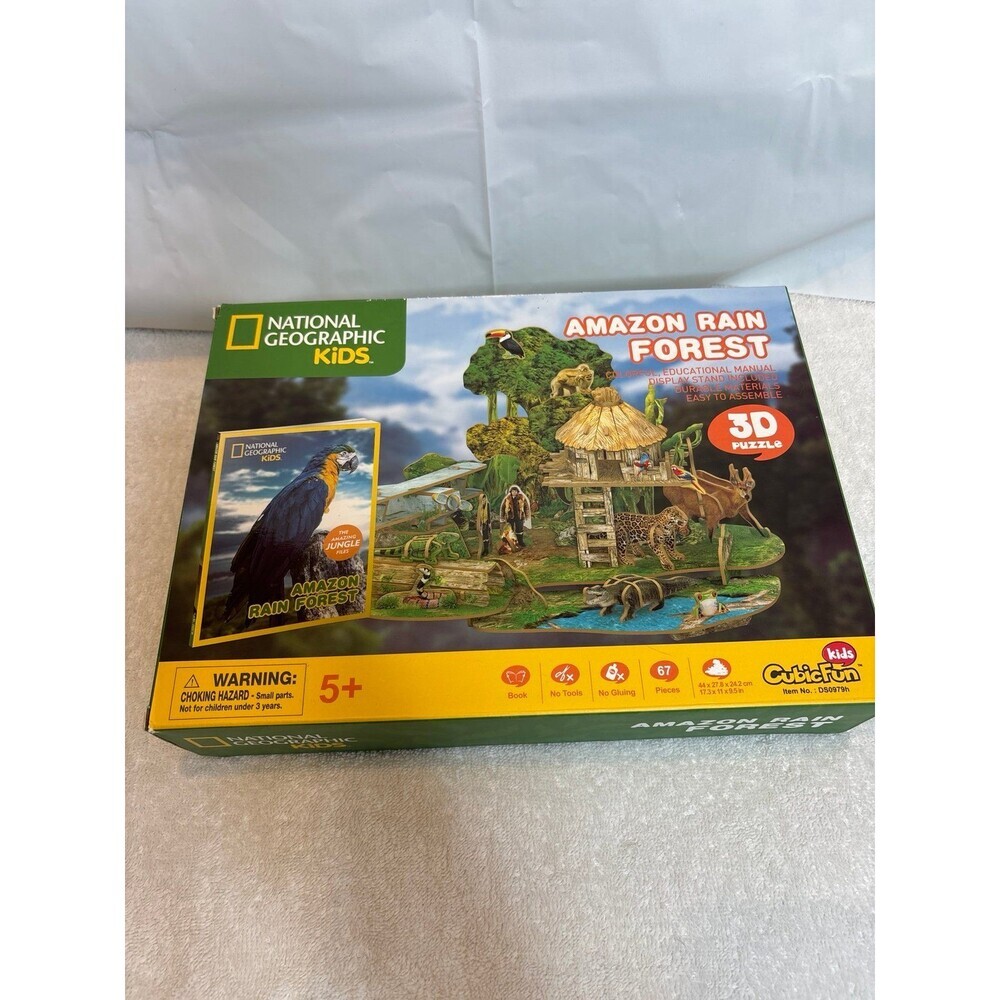 National Geographic Kids Amazon Rain Forest 3D Puzzle CubicFun DS0979h NEW